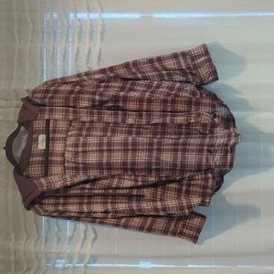 American eagle button up hooded flannel